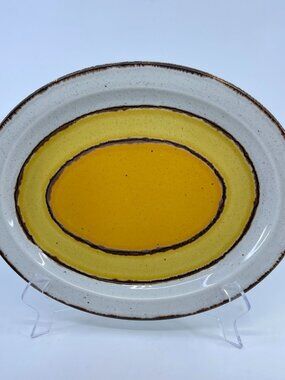 vintage stonehenge midwinter sun oval platter 1970's